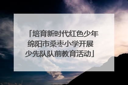培育新时代红色少年 绵阳市桑枣小学开展少先队队前教育活动