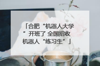 合肥“机器人大学”开班了 全国招收机器人“练习生”