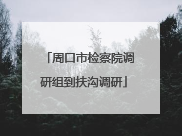 周口市检察院调研组到扶沟调研