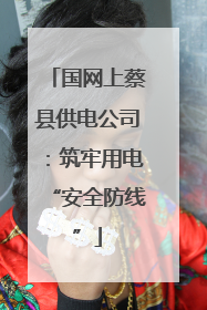 国网上蔡县供电公司：筑牢用电“安全防线”