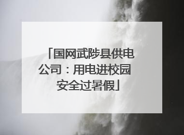 国网武陟县供电公司：用电进校园  安全过暑假