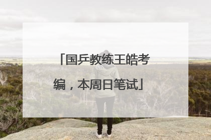 国乒教练王皓考编，本周日笔试