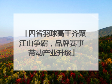 四省羽球高手齐聚江山争霸,品牌赛事带动产业升级