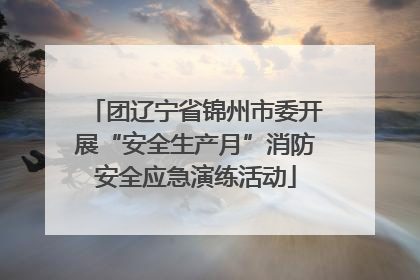团辽宁省锦州市委开展“安全生产月”消防安全应急演练活动