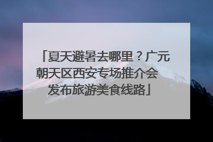 夏天避暑去哪里？广元朝天区西安专场推介会 发布旅游美食线路