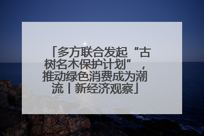 多方联合发起“古树名木保护计划”，推动绿色消费成为潮流丨新经济观察