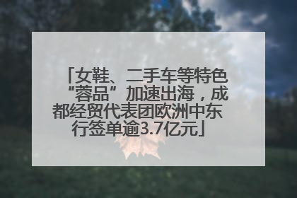 女鞋、二手车等特色“蓉品”加速出海，成都经贸代表团欧洲中东行签单逾3.7亿元