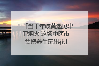 当千年岐黄遇见津卫烟火 这场中医市集把养生玩出花