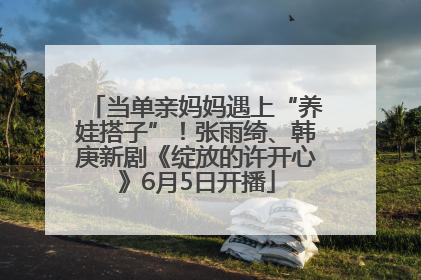 当单亲妈妈遇上“养娃搭子”！张雨绮、韩庚新剧《绽放的许开心》6月5日开播