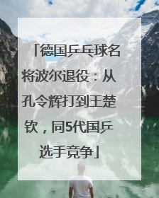 德国乒乓球名将波尔退役：从孔令辉打到王楚钦，同5代国乒选手竞争