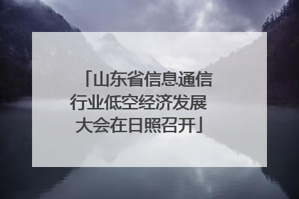 山东省信息通信行业低空经济发展大会在日照召开