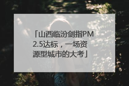 山西临汾剑指PM2.5达标，一场资源型城市的大考