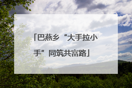 巴燕乡“大手拉小手”同筑共富路