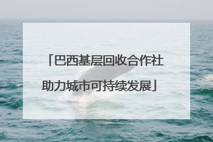 巴西基层回收合作社助力城市可持续发展