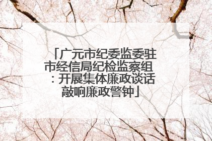广元市纪委监委驻市经信局纪检监察组：开展集体廉政谈话 敲响廉政警钟