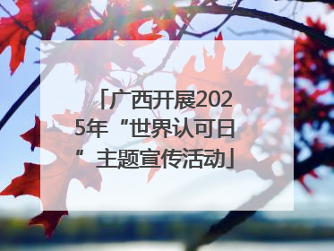 广西开展2025年“世界认可日”主题宣传活动