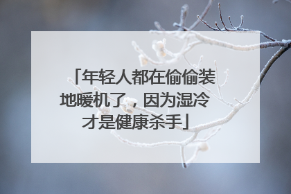 年轻人都在偷偷装地暖机了，因为湿冷才是健康杀手