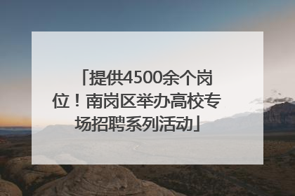 提供4500余个岗位！南岗区举办高校专场招聘系列活动