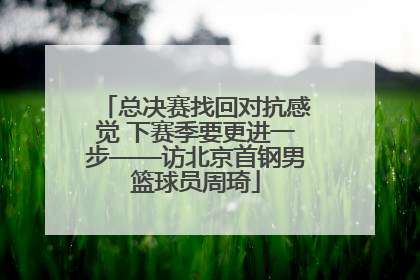总决赛找回对抗感觉 下赛季要更进一步——访北京首钢男篮球员周琦