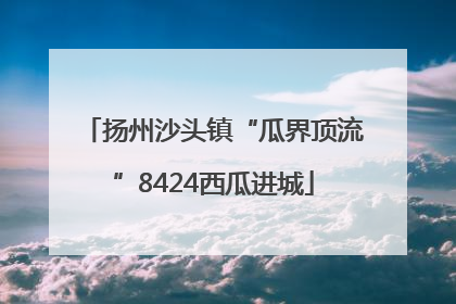 扬州沙头镇“瓜界顶流”8424西瓜进城