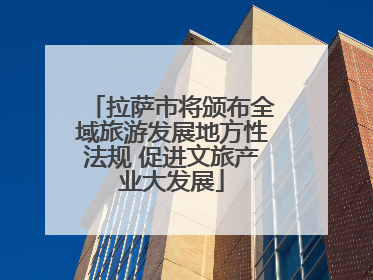 拉萨市将颁布全域旅游发展地方性法规 促进文旅产业大发展