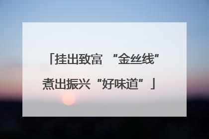 挂出致富 “金丝线” 煮出振兴“好味道”