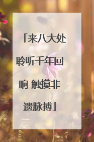 来八大处聆听千年回响 触摸非遗脉搏