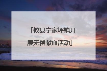 攸县宁家坪镇开展无偿献血活动