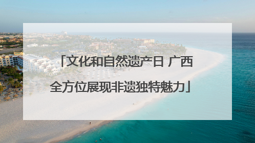 文化和自然遗产日 广西全方位展现非遗独特魅力