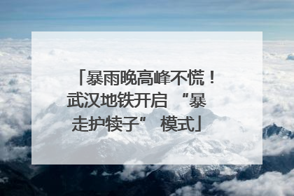 暴雨晚高峰不慌！武汉地铁开启 “暴走护犊子” 模式