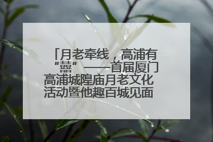 月老牵线，高浦有“囍”——首届厦门高浦城隍庙月老文化活动暨他趣百城见面会隆重举办