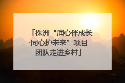 株洲“润心伴成长·同心护未来”项目团队走进乡村