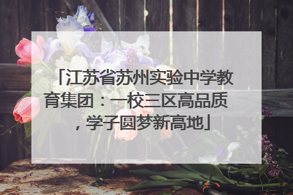 江苏省苏州实验中学教育集团：一校三区高品质，学子圆梦新高地