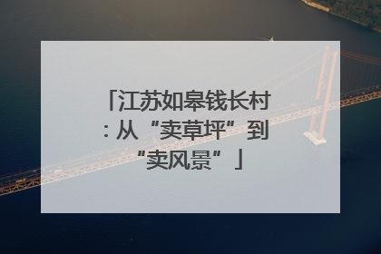 江苏如皋钱长村：从“卖草坪”到“卖风景”