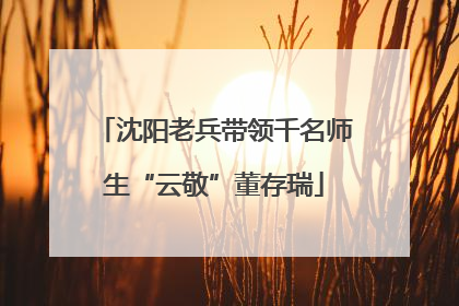 沈阳老兵带领千名师生“云敬”董存瑞