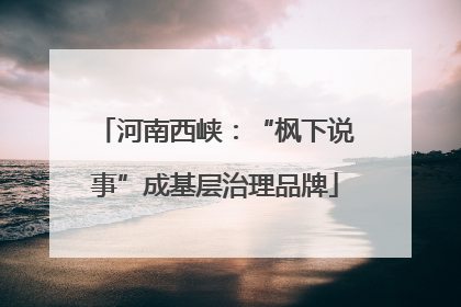 河南西峡：“枫下说事”成基层治理品牌