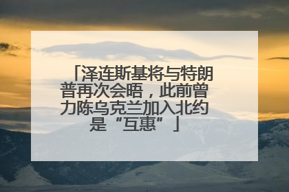 泽连斯基将与特朗普再次会晤，此前曾力陈乌克兰加入北约是“互惠”