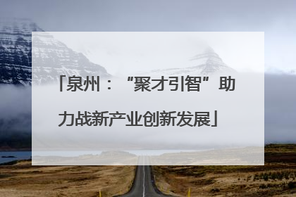泉州：“聚才引智”助力战新产业创新发展