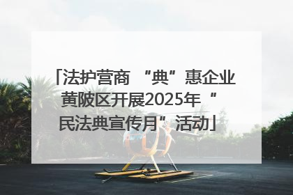 法护营商 “典”惠企业 黄陂区开展2025年“民法典宣传月”活动
