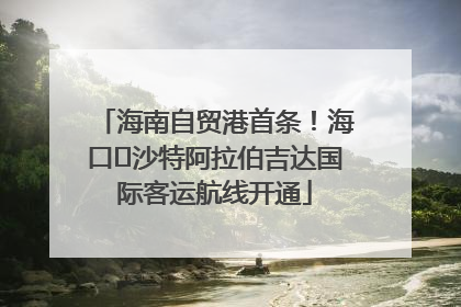 海南自贸港首条！海口⇌沙特阿拉伯吉达国际客运航线开通