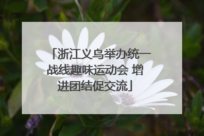 浙江义乌举办统一战线趣味运动会 增进团结促交流
