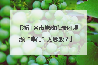浙江各市党政代表团频频“串门”为哪般？