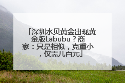 深圳水贝黄金出现黄金版Labubu？商家：只是相似，克重小，仅需几百元