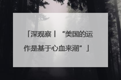 深观察丨“美国的运作是基于心血来潮”