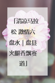 清凉马拉松 激情六盘水｜盘县火腿香飘赛道