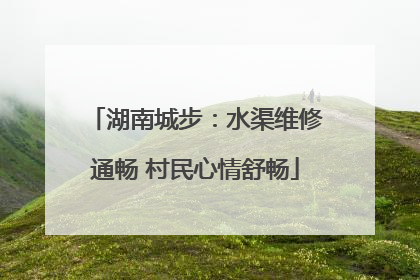 湖南城步：水渠维修通畅 村民心情舒畅