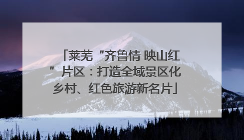 莱芜“齐鲁情 映山红”片区：打造全域景区化乡村、红色旅游新名片