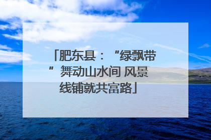 肥东县：“绿飘带”舞动山水间 风景线铺就共富路