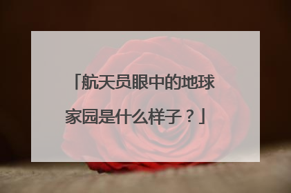 航天员眼中的地球家园是什么样子？