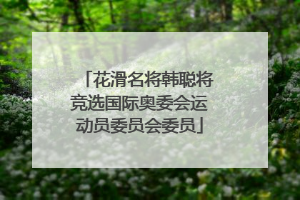 花滑名将韩聪将竞选国际奥委会运动员委员会委员